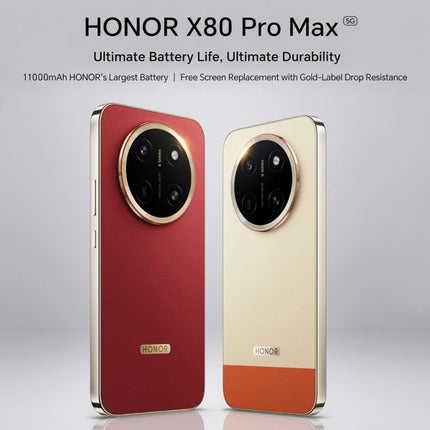 Honor X80 Pro Max, 12GB+512GB, Screen Fingerprint, 6.8 inch MagicOS 10.0 Snapdragon 6 Gen 5 Octa Core, Network: 5G, NFC, OTG, 12GB+512GB