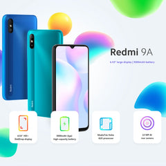 5000mAh Battery, Face Identification, 6.53 inch MIUI 12 MTK Helio G25 Octa Core up to 2.0GHz, Network: 4G, Dual SIM, Support Google Play, 4GB+64GB