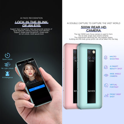 Face Identification, 3.46 inch Android 9.0 MTK6739CW Quad Core up to 1.28GHz, Dual SIM, Bluetooth, WiFi, GPS, Network: 4G, 3GB+64GB