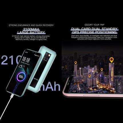 Face Identification, 3.46 inch Android 9.0 MTK6739CW Quad Core up to 1.28GHz, Dual SIM, Bluetooth, WiFi, GPS, Network: 4G, 3GB+64GB