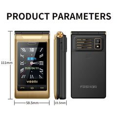 2.8 inch + 2.4 inch, 5900mAh Battery, Support FM, SOS, GSM, Family Number, Big Keys, Dual SIM