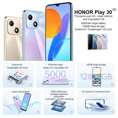 Face Identification, 5000mAh, 6.5 inch Magic UI 5.0 /Android 11 Qualcomm Snapdragon 480 Plus Octa Core up to 2.2GHz, Network: 5G, Not Support Google Play, 8GB+128GB