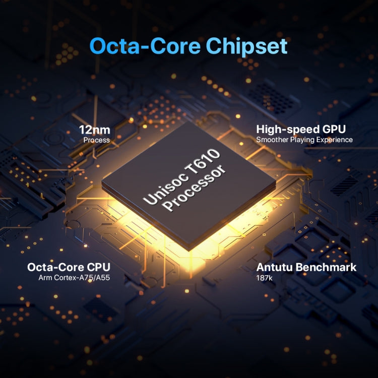 Triple Back Cameras, 10000mAh Battery, Face ID & Side Fingerprint Identification, 6.7 inch Android 11 Unisoc T610 Octa Core up to 1.8GHz, Network: 4G, OTG, NFC
