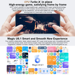 Triple Back Cameras, Screen Fingerprint Identification, 6.78 inch Magic UI 6.1 Dimensity 9000 Octa Core up to 3.05GHz, Network: 5G, OTG, NFC, Not Support Google Play, Honor 70 Pro+ 5G 12GB+256GB