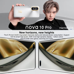 Triple Back Cameras + Dual Front Cameras, In-screen Fingerprint Identification, 6.78 inch HarmonyOS 2 Qualcomm Snapdragon 778G 4G Octa Core up to 2.42GHz, Network: 4G, OTG, NFC, Not Support Google Play, nova 10 Pro 4G 256GB