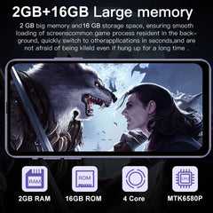 Gesichtserkennung, Android 8.1 MTK6580P Quad Core, Netzwerk: 3G, H208 2 GB+16 GB, 2 GB+16 GB