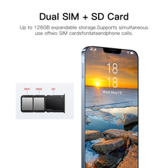 Face Identification, Android 6.0 Spreadtrum 7731G Quad Core, Network: 3G, Dual SIM, i13 Pro Max N83 1GB+16GB