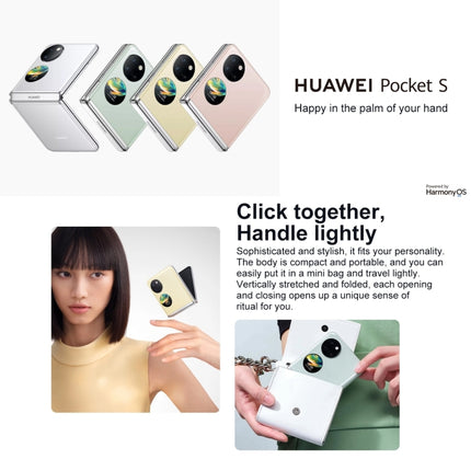 Dual Back Cameras, Side Fingerprint Identification, 6.9 inch + 1.04 inch HarmonyOS 3.0 Snapdragon 778G Octa Core up to 2.42GHz, Network: 4G, OTG, NFC, Not Support Google Play, 128GB Silver, 128GB Pink, 128GB Mint Green, 128GB Obsidian Black