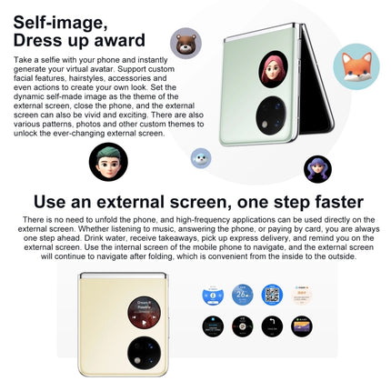 Dual Back Cameras, Side Fingerprint Identification, 6.9 inch + 1.04 inch HarmonyOS 3.0 Snapdragon 778G Octa Core up to 2.42GHz, Network: 4G, OTG, NFC, Not Support Google Play, 128GB Silver, 128GB Pink, 128GB Mint Green, 128GB Obsidian Black