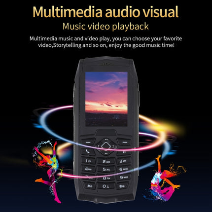 IP68 Waterproof Dustproof Shockproof, 2.4 inch, MTK6261D, 2000mAh Battery, SOS, FM, Dual SIM