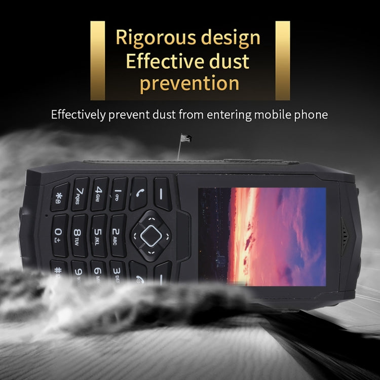 IP68 Waterproof Dustproof Shockproof, 2.4 inch, MTK6261D, 2000mAh Battery, SOS, FM, Dual SIM