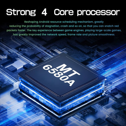 Gesichtserkennung, Android 8.1 MTK6580A Quad Core, Netzwerk: 3G, Dual-SIM, 1 GB+8 GB, MTK6580A