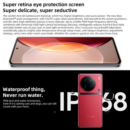 Triple Back Cameras, Screen Fingerprint Identification / Face ID, 4870mAh Battery, 6.78 inch Android 13.0 OriginOS 3 MediaTek Dimensity 9200 Octa Core up to 3.05GHz, NFC, OTG, Network: 5G, Support Google Play, Support 50W Wireless Flash Charging       ...