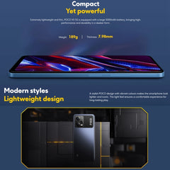 Triple Back Cameras, AI Face & Side Fingerprint Identification, 5000mAh Battery, 6.67 inch MIUI 13 /  Android 12 Snapdragon 695 5G Octa Core up to 2.2GHz, Network: 5G, NFC, Dual SIM, Support Google Play, POCO X5 5G Global EU Version, 8GB+256GB