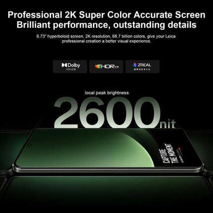 Quad Leica Back Cameras, In-screen Fingerprint Identification, 5000mAh Battery, 6.73 inch 2K OLED MIUI 14 Qualcomm Snapdragon 8 Gen2 Octa Core 4nm up to 3.19GHz, Network: 5G, NFC, Wireless Charging Function, 16GB+1TB