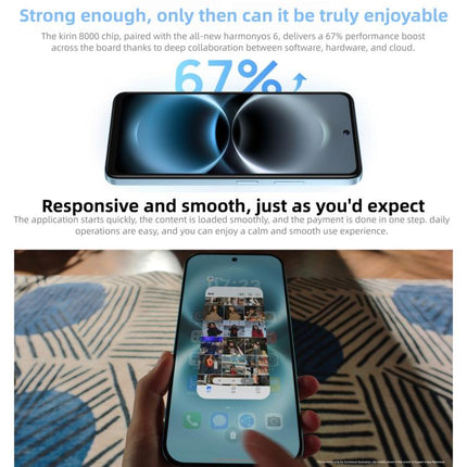 HUAWEI Enjoy 90 Plus, 8GB‌+256GB, Side Fingerprint, 6.67 inch HarmonyOS 6.0 Kirin 8000, OTG, Not Support Google Play, 8GB+256GB