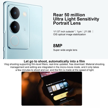 Dual Back Cameras, Screen Fingerprint Identification, 4600mAh Battery, 6.78 inch Android 13 OriginOS 3 Snapdragon 778G+ Octa Core up to 2.5GHz, OTG, NFC, Network: 5G, 12GB+512GB