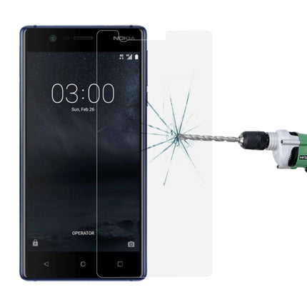 For Nokia 3 0.26mm 9H Surface Hardness Explosion-proof Non-full Screen Tempered Glass Screen Film, For Nokia 3 (1 PC)