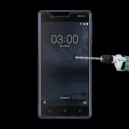 For Nokia 3 0.26mm 9H Surface Hardness Explosion-proof Non-full Screen Tempered Glass Screen Film, For Nokia 3 (1 PC)