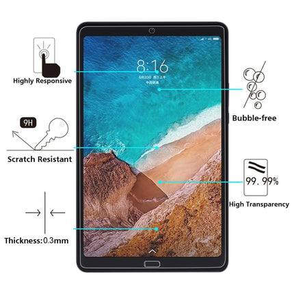 0.3mm 9H Surface Hardness Explosion-proof Tempered Glass Film for Xiaomi Mi Pad 4 Plus