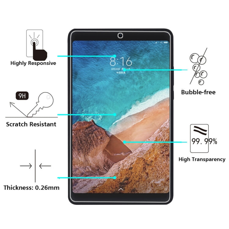 0.26mm 9H Surface Hardness Explosion-proof Tempered Glass Film for Xiaomi Mi Pad 4