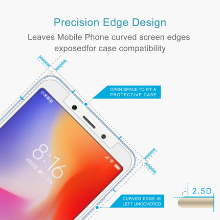 9H 2.5D Tempered Glass Film for Xiaomi Redmi 6A, For 6A (1 PCS)