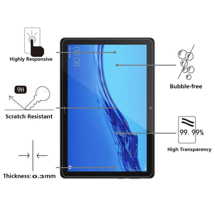 75 PCS 0.26mm 9H Surface Hardness Explosion-proof Tempered Glass Film for Huawei MediaPad T5 10.1, For MediaPad T5