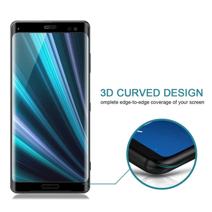 0.3mm 9H Surface Hardness 3D Curved Edge Full Screen Tempered Glass Film for Sony Xperia XZ3