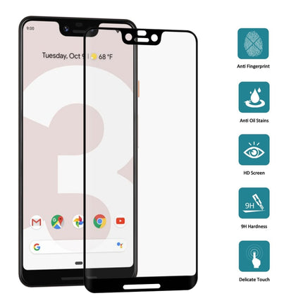 0.3mm 9H Surface Hardness 3D Curved Edge Full Screen Tempered Glass Film for Google Pixel 3 XL