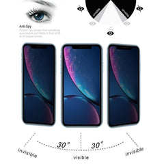 For iPhone XR 0.4mm 9H Surface Hardness 180 Degree Privacy Anti Glare Screen Protector, For iPhone XR (1 PC)