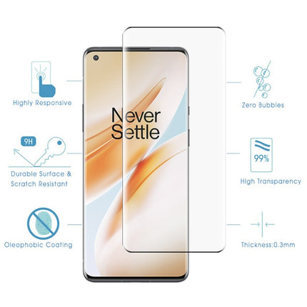 For OnePlus 8 Pro 9H 9D Curved Edge Tempered Glass Film, For OnePlus 8 Pro