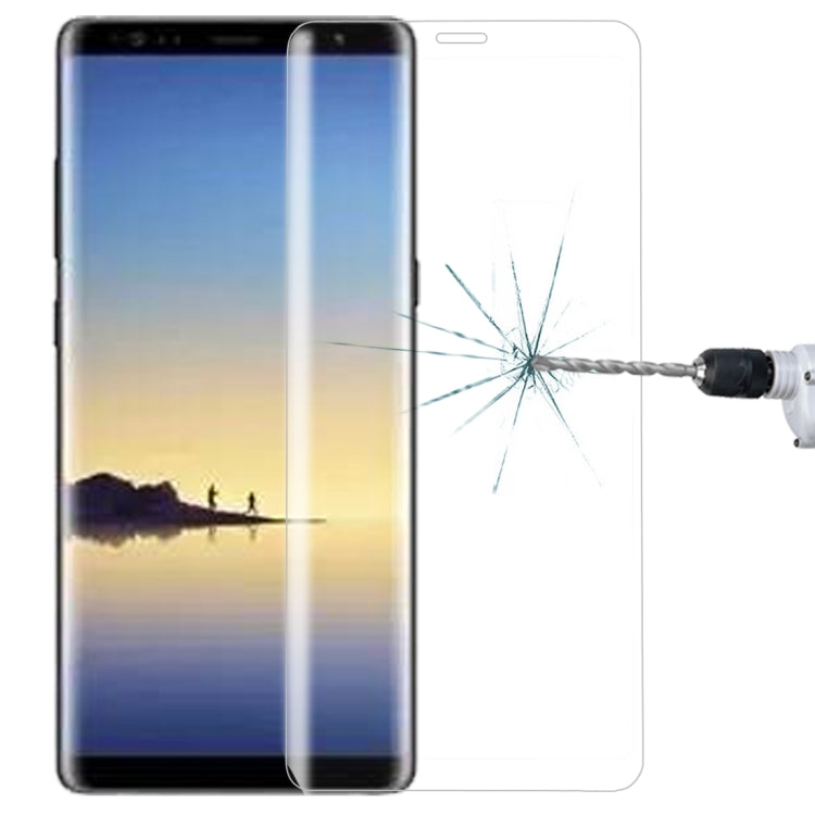 Für Galaxy Note 8, 0,3 mm, 9H Oberflächenhärte, 3D-gebogener Siebdruck, Vollbild-Displayschutz aus gehärtetem Glas, für Galaxy Note 8
