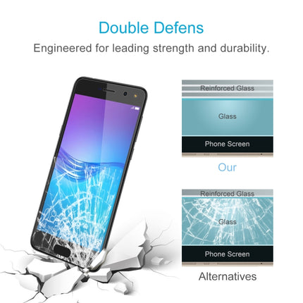For Huawei Y6 (2017) 0.26mm 9H Surface Hardness 2.5D Explosion-proof Tempered Glass Non-full Screen Film, For Y6 (2017)