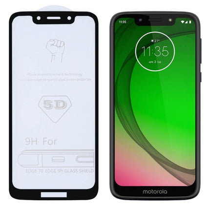 9H 5D Full Glue Full Screen Tempered Glass Film for Motorola Moto G7 Play