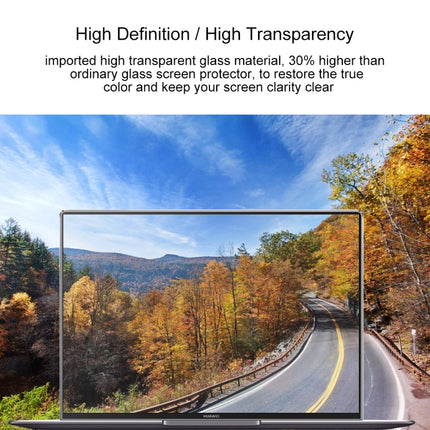 Película de vidrio templado de pantalla completa con dureza de superficie 9H de 0,4 mm para Huawei MateBook X Pro de 13,9 pulgadas, MateBook X Pro de 13,9 pulgadas