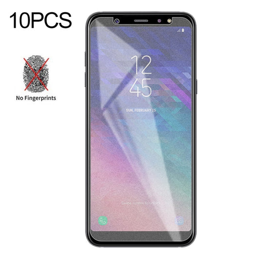 10 PCS Non-Full Matte Frosted Tempered Glass Film for Galaxy A6+ (2018), For Galaxy A6+ (2018)