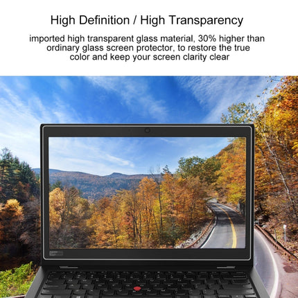 Película de vidrio templado de pantalla completa con dureza de superficie 9H de 0,4 mm para Lenovo ThinkPad L380 Yoga de 13,3 pulgadas, L380 Yoga