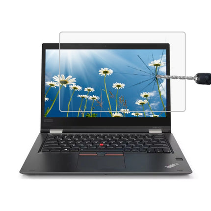 Película de vidrio templado de pantalla completa con dureza de superficie 9H de 0,4 mm para Lenovo ThinkPad X380 Yoga de 13,3 pulgadas, X380 Yoga