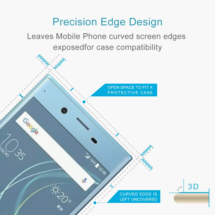 For Sony Xperia XZs 0.33mm 9H Surface Hardness 3D Curved Full Screen Tempered Glass Screen Protector