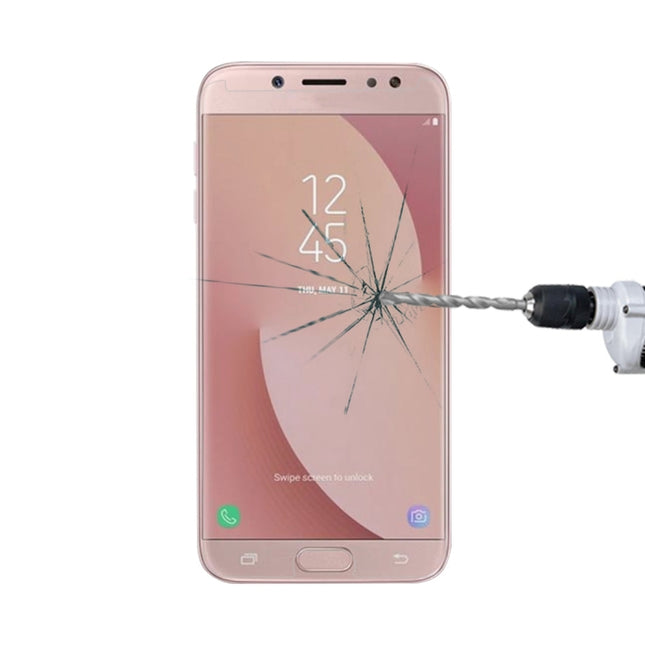 For Galaxy J7 (2017) (US Version) 0.3mm 9H Surface Hardness 2.5D Explosion-proof Non-full Screen Tempered Glass Screen Film, For Galaxy J7 (2017)(US Version)(1 PC)