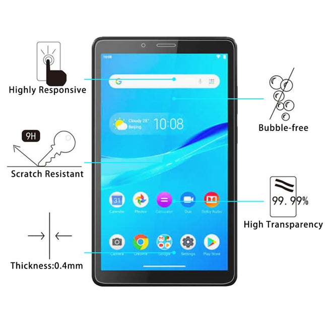 For Lenovo Tab M7 9H 0.4mm Explosion-proof Tempered Glass Film