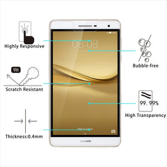 2 PCS 7 inch Universal 0.4mm 9H Surface Hardness Tempered Glass Screen Protector