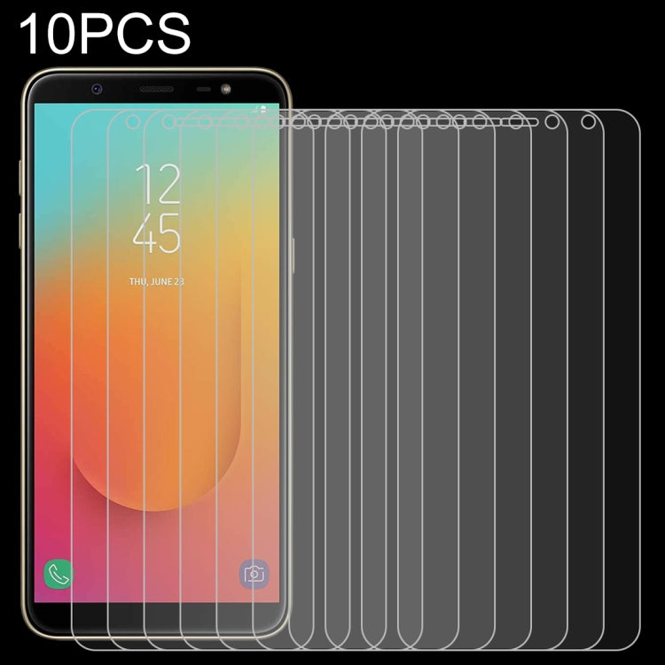 10 PCS 0.26mm 9H 2.5D Tempered Glass Film for Galaxy J8+, For Galaxy J8+ (10 PCS)