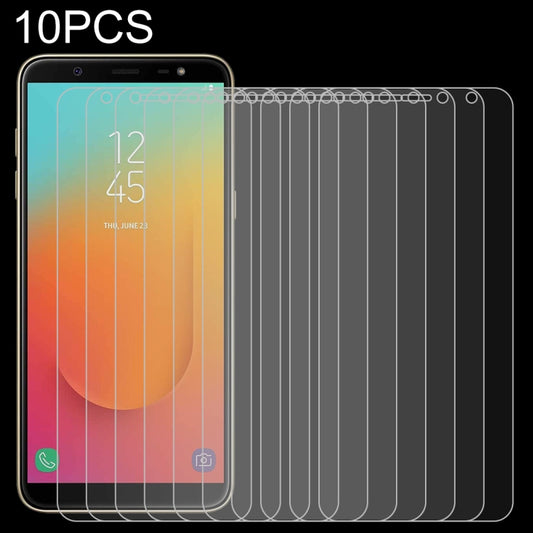 10 PCS 0.26mm 9H 2.5D Tempered Glass Film for Galaxy J8+, For Galaxy J8+ (10 PCS)