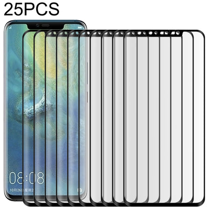 25 PCS 0.3mm 9H Surface Hardness 3D Curved Edge Full Screen Dust-proof Tempered Glass Film for Huawei Mate 20 Pro