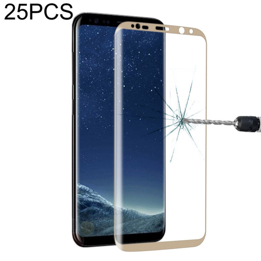 25 Stück für Galaxy S8 Plus Vollbild-Kantenkleber aus gehärtetem Glas, für Galaxy S8 Plus, für Galaxy S8 Plus (25 Stück)