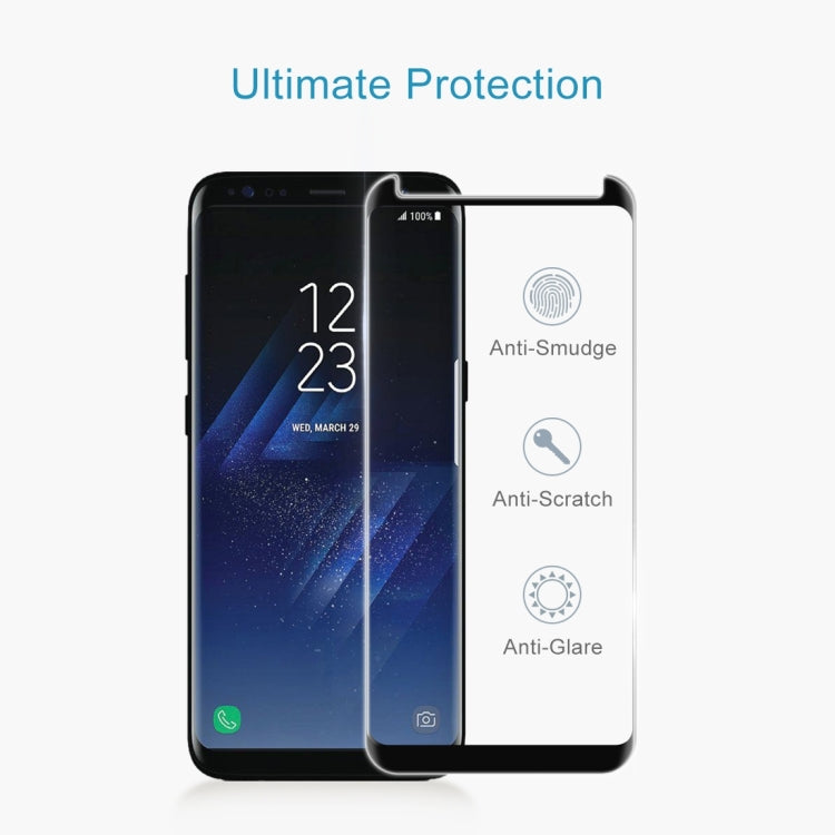 25 PCS For Galaxy S8 Plus / G955 0.26mm 9H Surface Hardness 3D Explosion-proof Non-full Edge Glue Screen Curved Case Friendly Tempered Glass Film