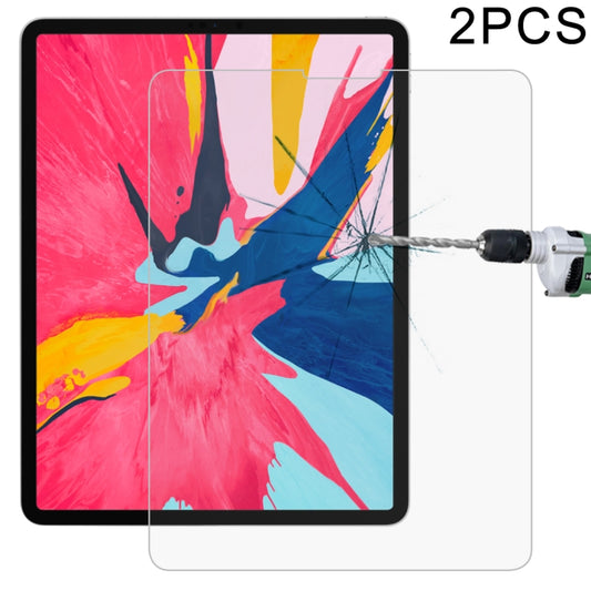 2 PCS 0,26 mm 9H Oberflächenhärte 2,5D explosionsgeschützte Hartglasfolie für iPad Pro 12.9 2018/2020/2021/2022, für iPad Pro 12.9 2018/2020/2021/2022 (2,5D)