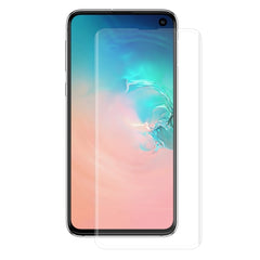 Edge Glue 3D-Vollbildfolie aus gehärtetem Glas mit gebogenen Kanten für Galaxy S10, Entsperren per Fingerabdruck wird nicht unterstützt, für Galaxy S10 (25 Stück)