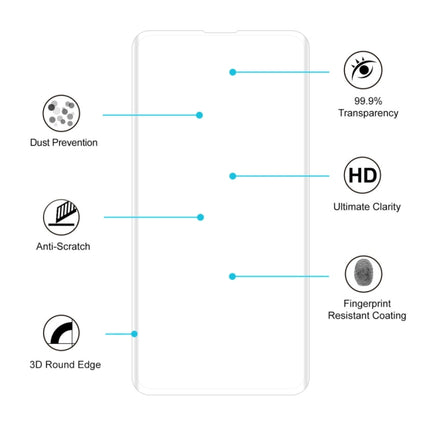 Edge Glue 3D Curved Edge Full Screen Tempered Glass Film for Galaxy S10, Fingerprint Unlock Is Not Supported